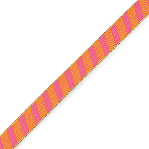 Cinta con texto a rayas Naranja-rosado