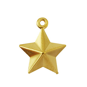 Colgantes Acero Inox estrella Dorado