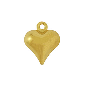Colgantes Acero Inox coraz&oacute;n Dorado
