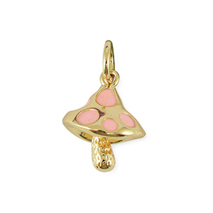 Metal TQ lat&oacute;n colgante seta Dorado-rosa claro
