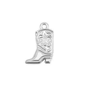 Colgantes Acero Inox botas vaqueras Plateado