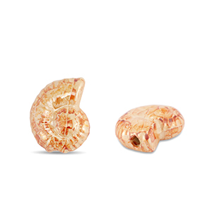 Abalorios de cer&aacute;mica griega DQ conchas Naranja