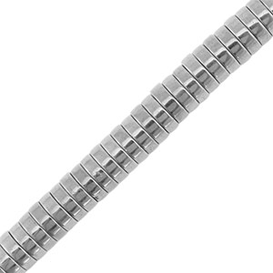 Abalorios Hematita disco 6mm Plateado