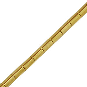 Abalorios Hematita tubo 5mm Dorado