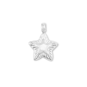 Colgantes Acero Inox estrella Plateado