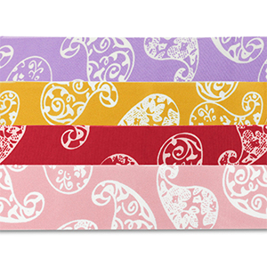 Mix de 4 bandanas P&uacute;rpura-amarillo ocre-rojo-rosa claro