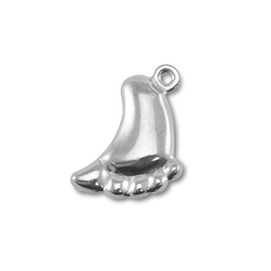 Colgantes Acero Inox piececitos Plateado