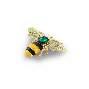 Broches abeja Dorado-amarillo-negro-verde
