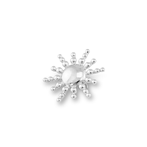 Broches sol Plateado