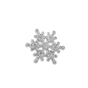 Broches copo de nieve Plateado