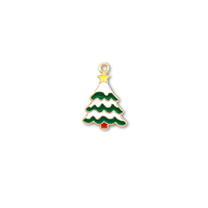 Colgantes met&aacute;licos &aacute;rbol de navidad Dorado--blanco-verde-amarillo
