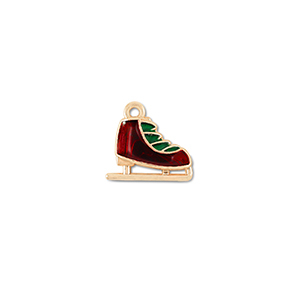 Colgantes met&aacute;licos patines Dorado-rojo-verde
