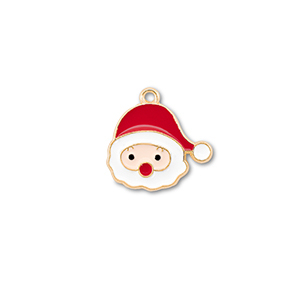 Colgantes met&aacute;licos pap&aacute; noel Dorado-rojo-blanco
