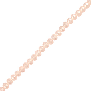 Abalorios faceteados disco 8x6mm Rosa claro