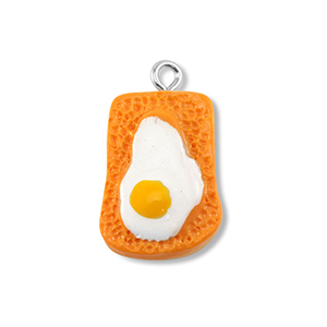 Colgantes de resina tostadas con huevo Naranja-blanco-amarillo