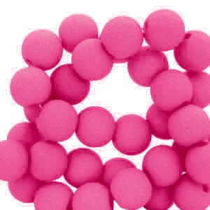 Abalorios acr&iacute;licos 4 mm Fucsia