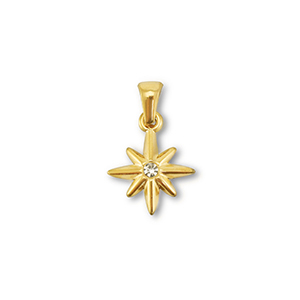 Colgantes Acero Inox estrella Dorado