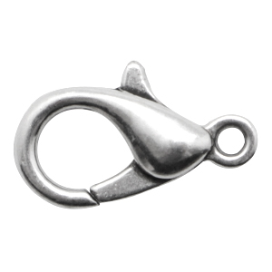 Mosquet&oacute;n met&aacute;lico DQ 12mm&nbsp; Plata vieja (sin n&iacute;quel)