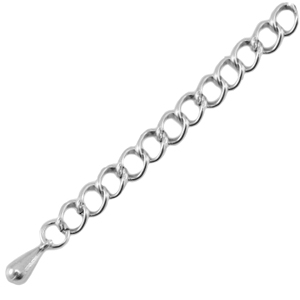 Extensi&oacute;n de cadena met&aacute;lica DQ Plata vieja (sin n&iacute;quel)