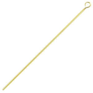 Bast&oacute;n con anilla met&aacute;lica DQ 70mm Dorado (sin n&iacute;quel)
