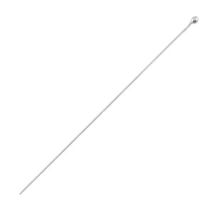 Bast&oacute;n con bola met&aacute;lico DQ 50mm Plata vieja (sin n&iacute;quel)