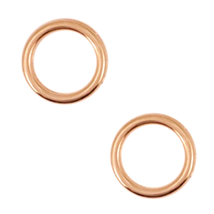 Colgantes met&aacute;licos DQ c&iacute;rculo 12mm Oro rosado (sin n&iacute;quel)
