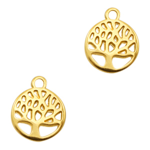 Colgantes met&aacute;licos DQ &aacute;rbol Dorado (sin n&iacute;quel)