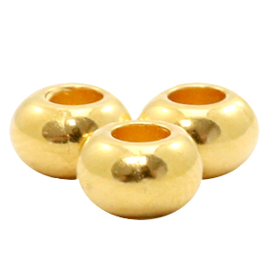 Abalorios met&aacute;licos DQ 6mm Dorado (sin n&iacute;quel)