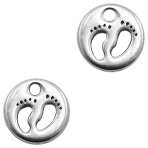 Colgantes met&aacute;licos DQ piececitos Plata vieja (sin n&iacute;quel)
