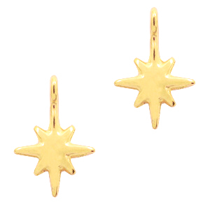 Colgantes met&aacute;licos DQ galaxy star Dorado (sin n&iacute;quel)