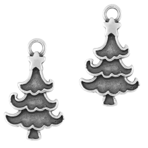 Colgantes met&aacute;licos DQ &aacute;rbol navide&ntilde;o Plateado (sin n&iacute;quel)