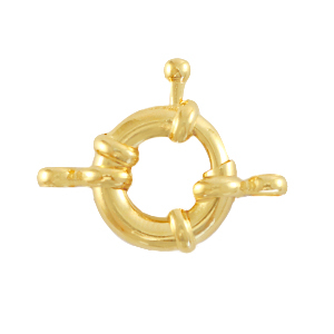 Fornituras met&aacute;licas DQ reasa marinera 13mm con anillas Dorado (sin n&iacute;quel)