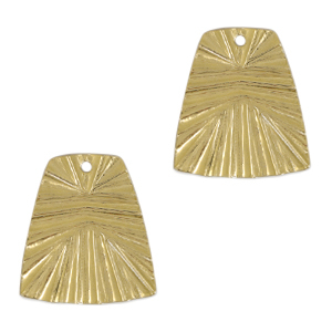 Colgantes met&aacute;licos DQ trapecio Dorado (sin n&iacute;quel)