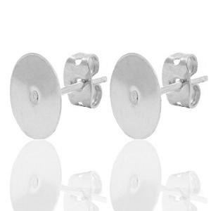 Fornituras DQ met&aacute;licas pendiente base 10mm Plata vieja (sin n&iacute;quel)