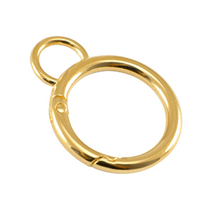 Fornituras met&aacute;licas DQ llavero 28mm con anilla Dorado (sin n&iacute;quel)