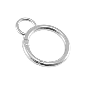 Fornituras met&aacute;licas DQ llavero 24mm con anilla Plata vieja (sin n&iacute;quel)