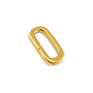 Fornituras met&aacute;licas DQ llavero &oacute;valo 18mm Dorado (sin n&iacute;quel)