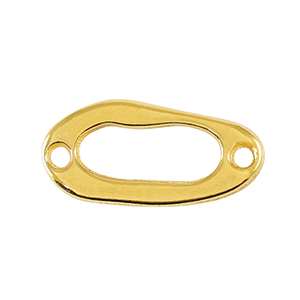 Colgantes met&aacute;licos DQ entrepieza &oacute;valo Dorado (sin n&iacute;quel)