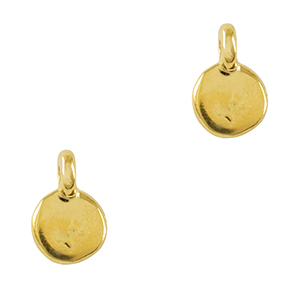 Colgantes met&aacute;licos DQ irregular Dorado (sin n&iacute;quel)