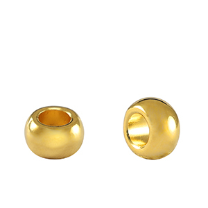 Abalorios met&aacute;licos DQ rondeles 7mm Dorado (sin n&iacute;quel)