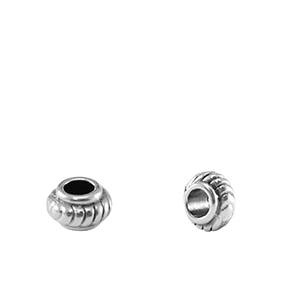 Abalorios met&aacute;licos DQ anillo separador Bali 6mm Plata vieja (sin n&iacute;quel)