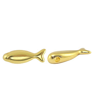 Abalorios met&aacute;licos DQ pez Dorado (sin n&iacute;quel)