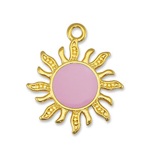 Colgantes met&aacute;licos DQ sol Rosa claro-Dorado (sin n&iacute;quel)