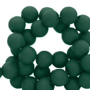 Abalorios acr&iacute;licos 8 mm verde oscuro