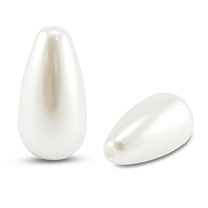 Imitaci&oacute;n de perlas de agua dulce gota Blanco