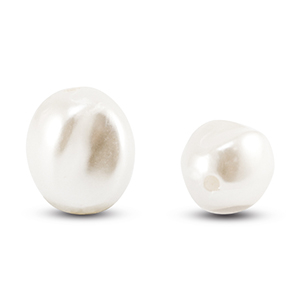 Imitaci&oacute;n de perlas de agua dulce Blanco