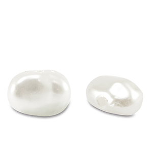 Imitaci&oacute;n de perlas de agua dulce nugget Blanco