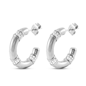 Pendientes Acero Inox Plateado