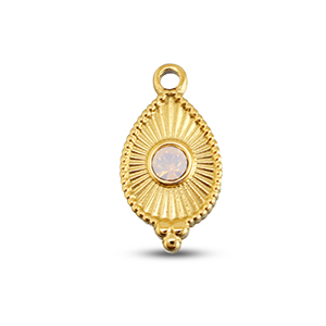 BY31&reg; Colgantes Acero Inox gota Dorado-rosa &oacute;palo suave