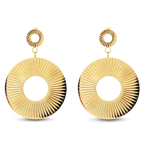 Pendientes Acero Inox redondos Dorado